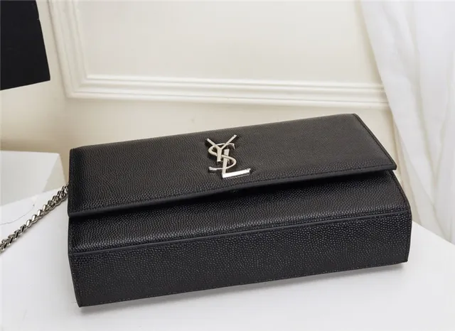 Saint Laurent Black Gold संरचित फ्लैप स्ट्रैप चेन बैग 5
