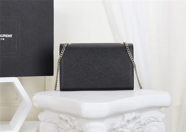 Saint Laurent Black Gold संरचित फ्लैप स्ट्रैप चेन बैग 8