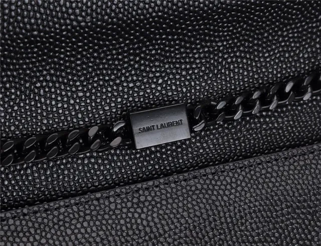 Saint Laurent Black Gold संरचित फ्लैप स्ट्रैप चेन बैग 23