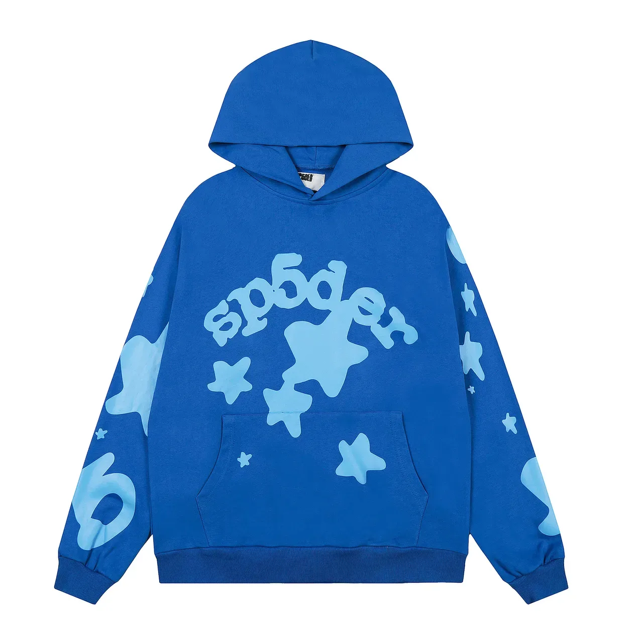 Sp5der Graphic Print Purple Blue Oversized Fit All-Over Tracksuit 4