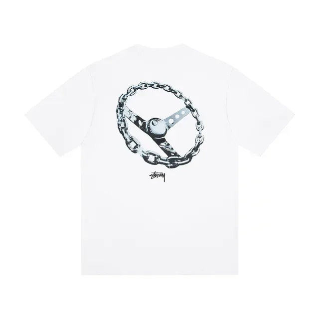 T-shirt graphique Stussy volant et chaîne 3