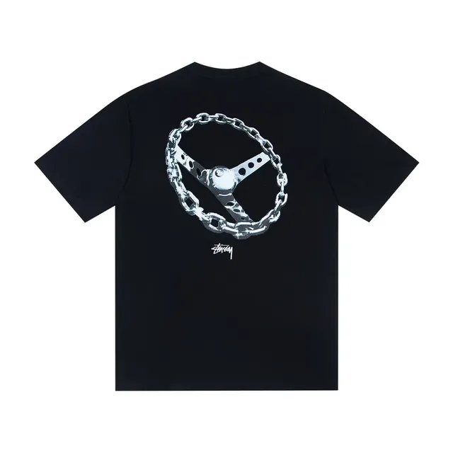T-shirt graphique Stussy volant et chaîne 5