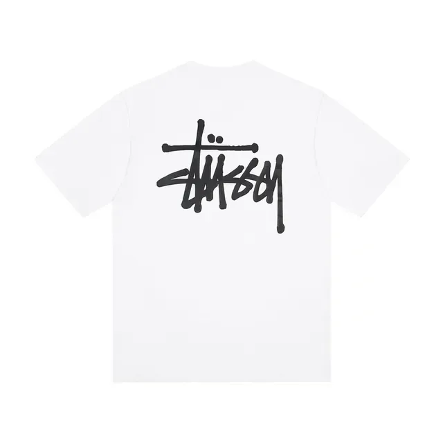 Stussy Stock Logo সাদা ও কালো টি-শার্ট 3