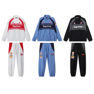 Supreme Ducati Racing White Red Zip-Up Windbreaker Jacket Tracksuit