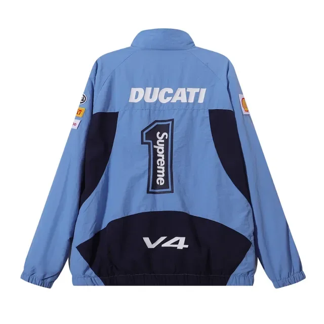 Supreme Ducati Racing White Red Zip-Up Windbreaker Jacket Tracksuit 15