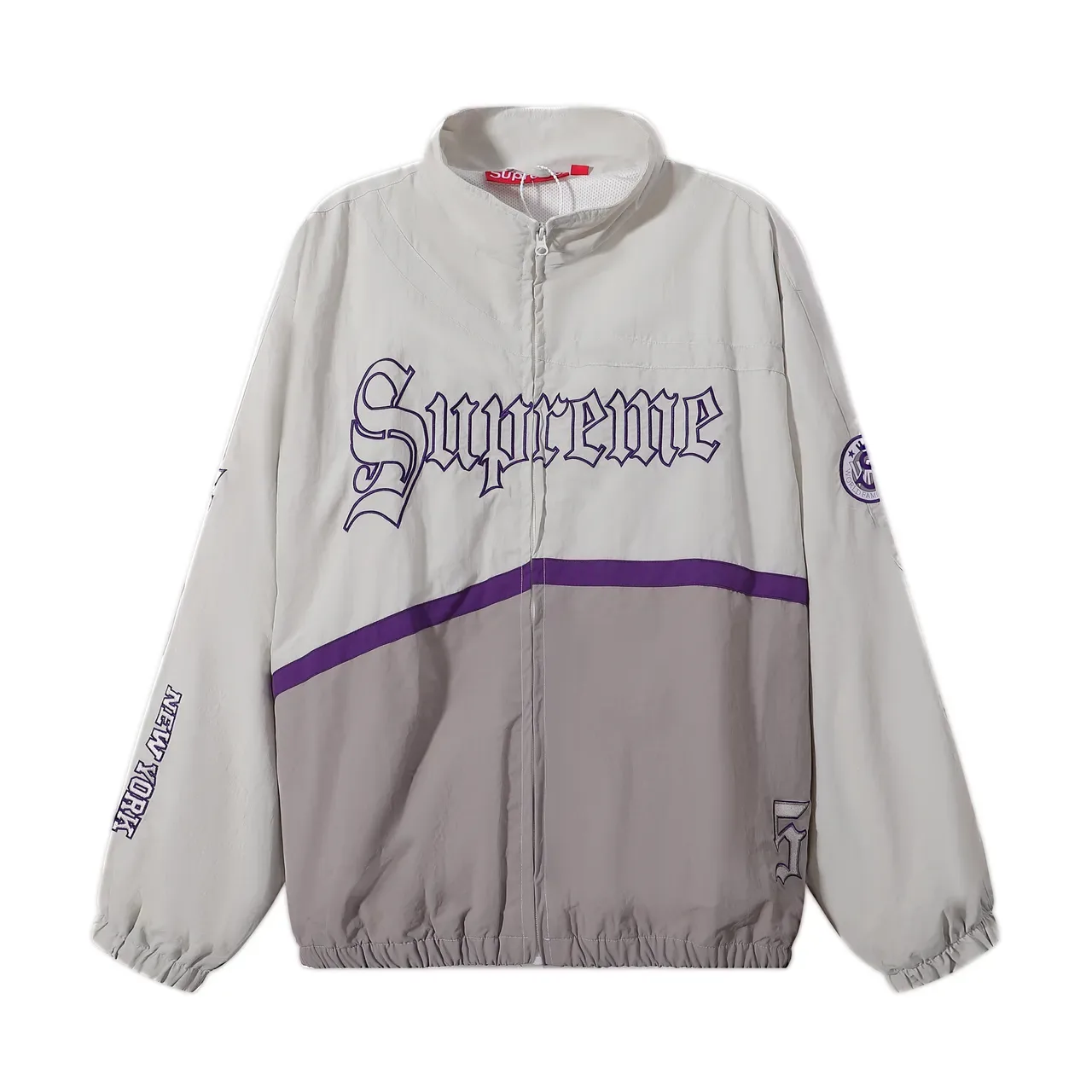 Supreme Windbreaker com Logo Gótico e Colorblock 14
