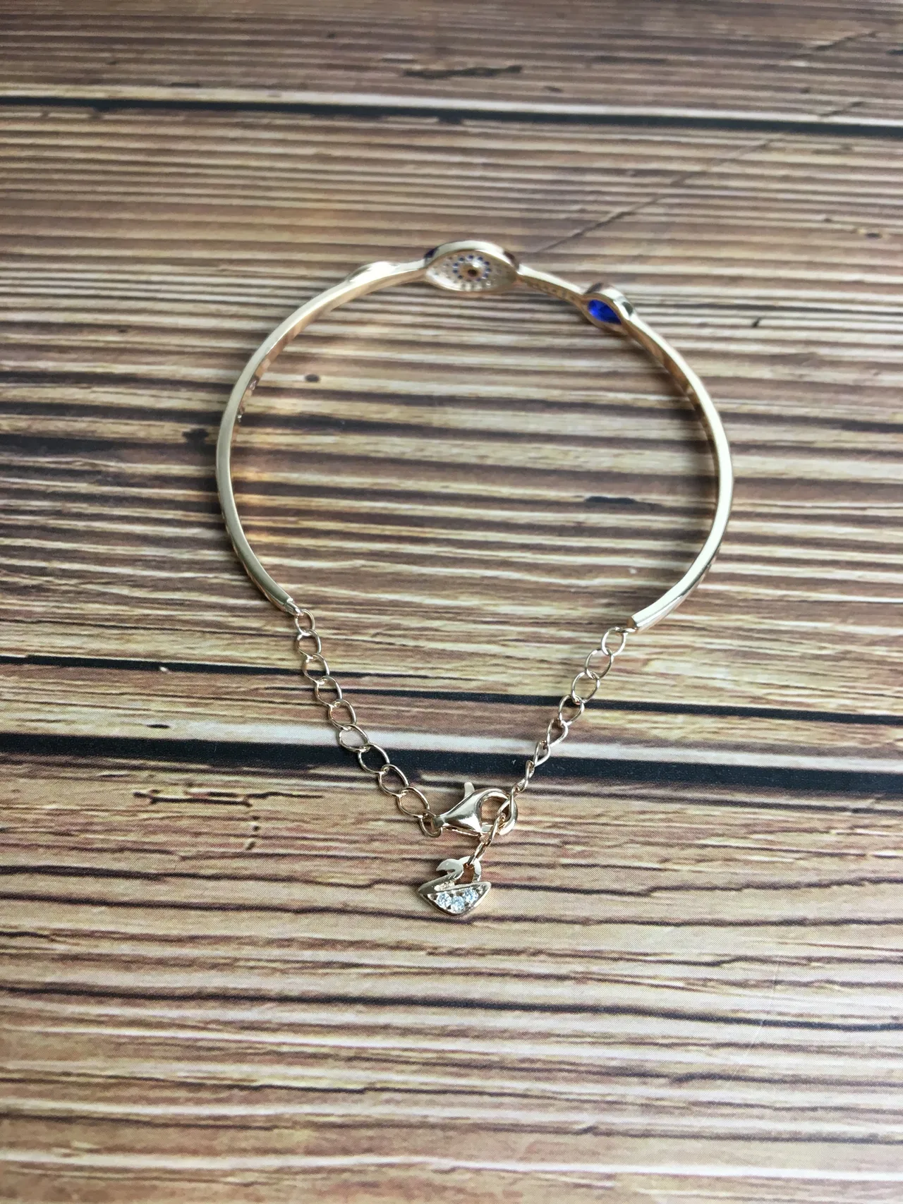 Swarovski Mal de Ojo Cristal Pavé Tono Plata Pulsera 4