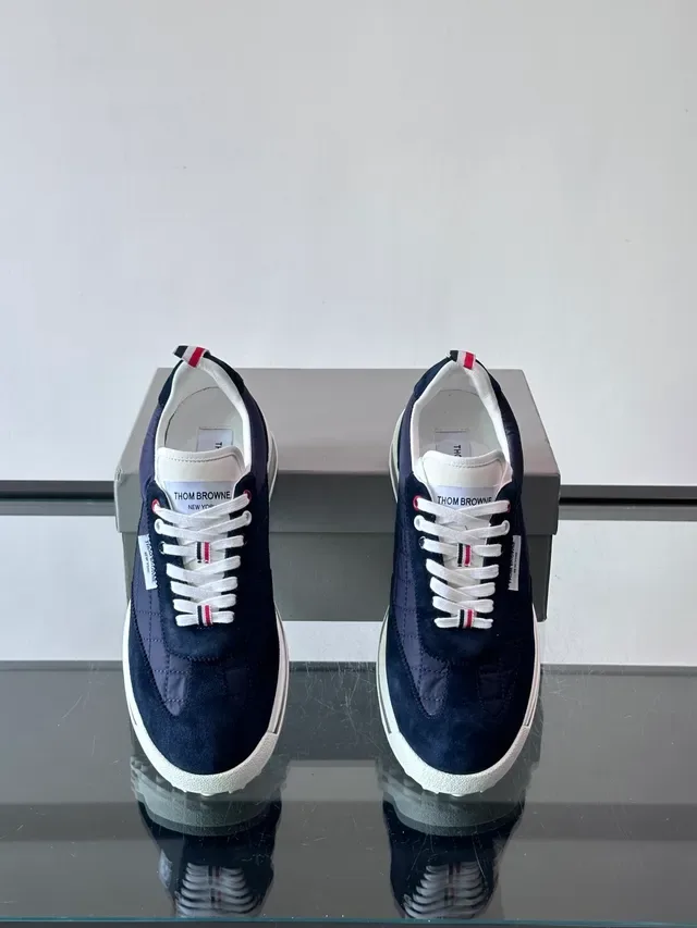 Thom Browne Air Quilted Runner Navy White Lifestyle Sneakers 4