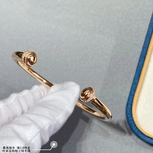 Tiffany & Co. HardWear ছোট গোলক Pavé ডায়মন্ড রোজ গোল্ড ব্রেসলেট 4