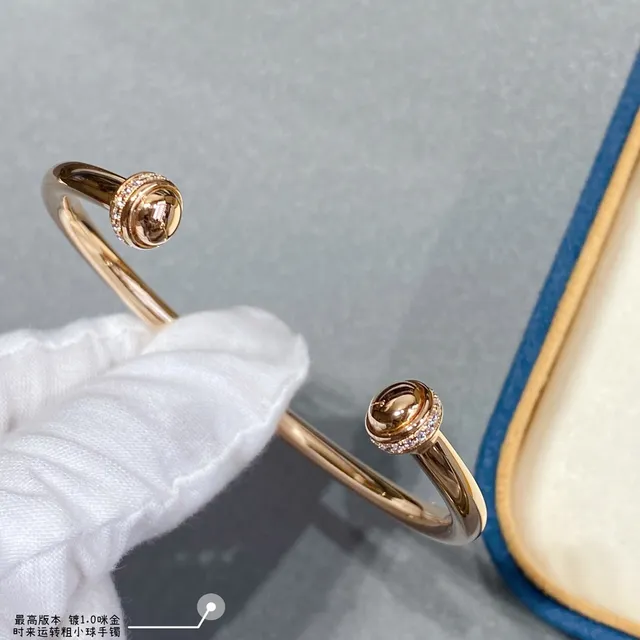 Tiffany & Co. HardWear ছোট গোলক Pavé ডায়মন্ড রোজ গোল্ড ব্রেসলেট 5