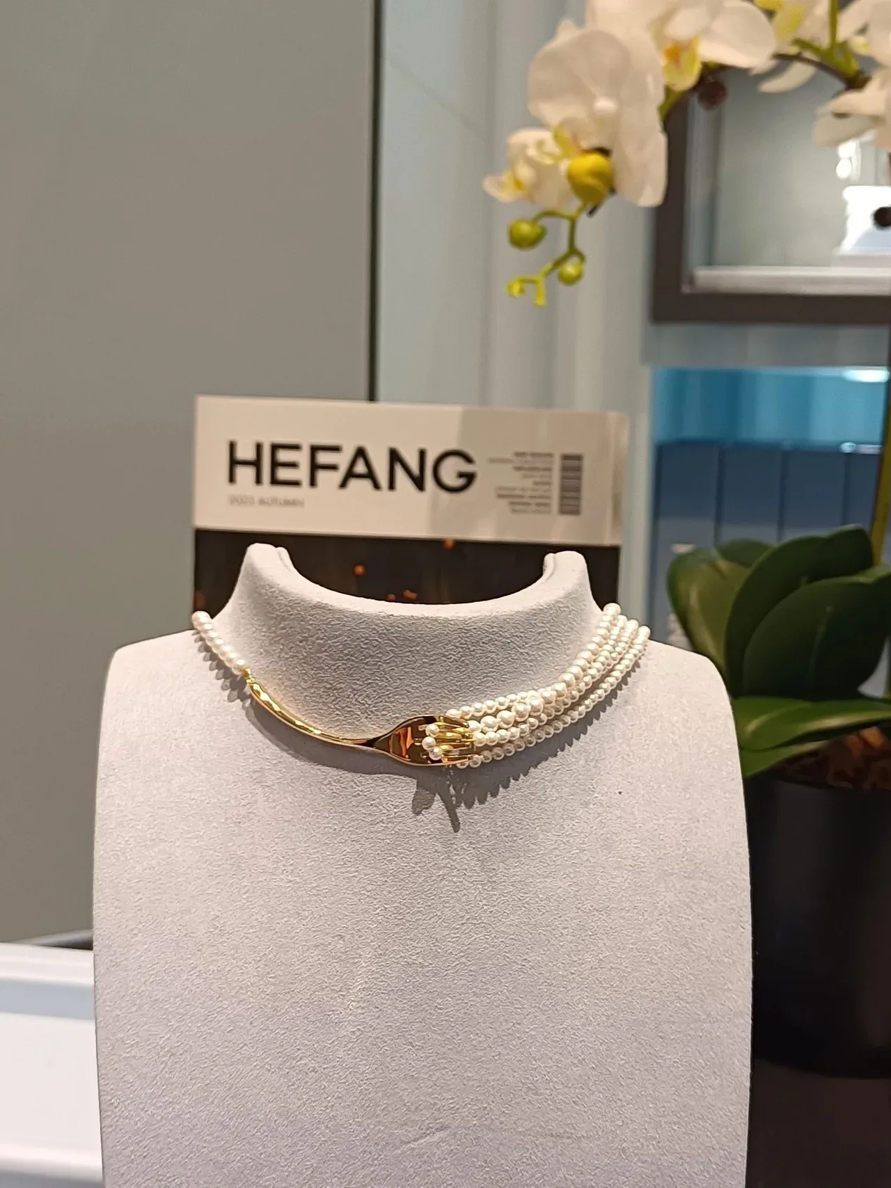 Tiffany & Co. Elsa Peretti Fork Pearl Collier Multi-couches 6