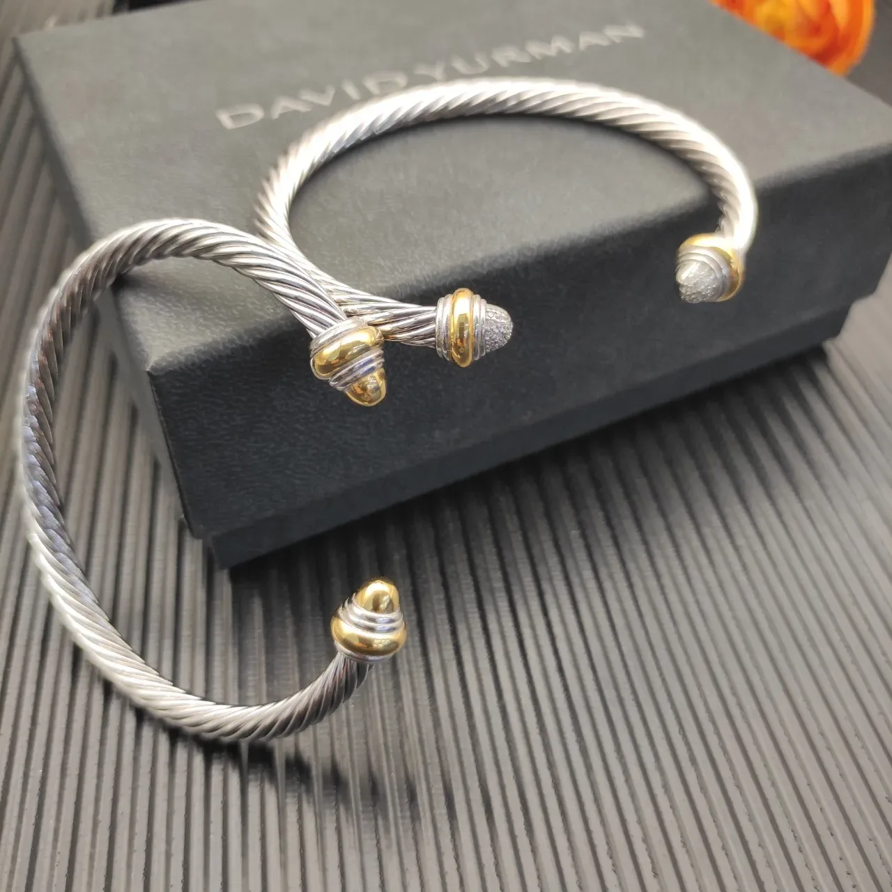 Tiffany & Co. HardWear Twisted Cable Dual-Tone Pavé Diamond Bracelet 4