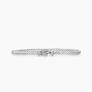 Tiffany & Co. HardWear ट्विस्टेड केबल पावे क्लास्प कंगन