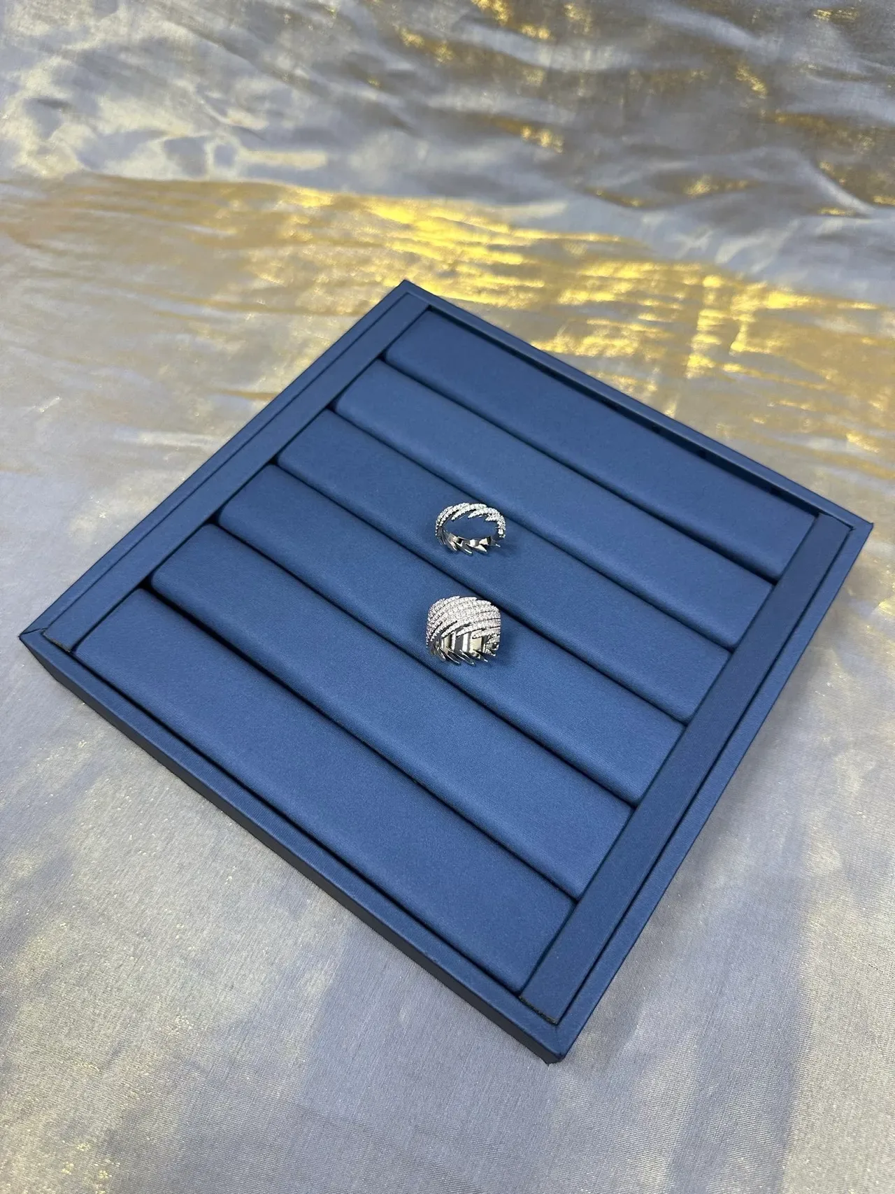 Tiffany & Co. Bague Argent Navy Pavé Multi-Rangée 5