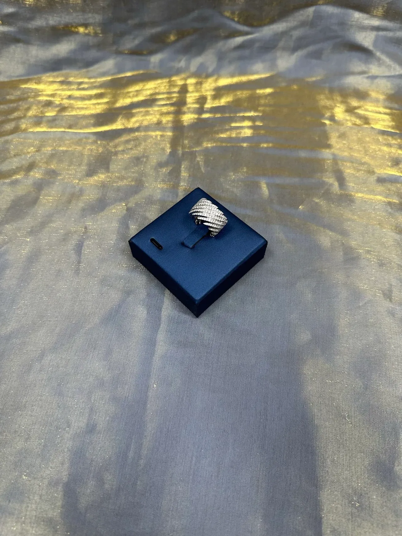Tiffany & Co. Bague Argent Navy Pavé Multi-Rangée 8