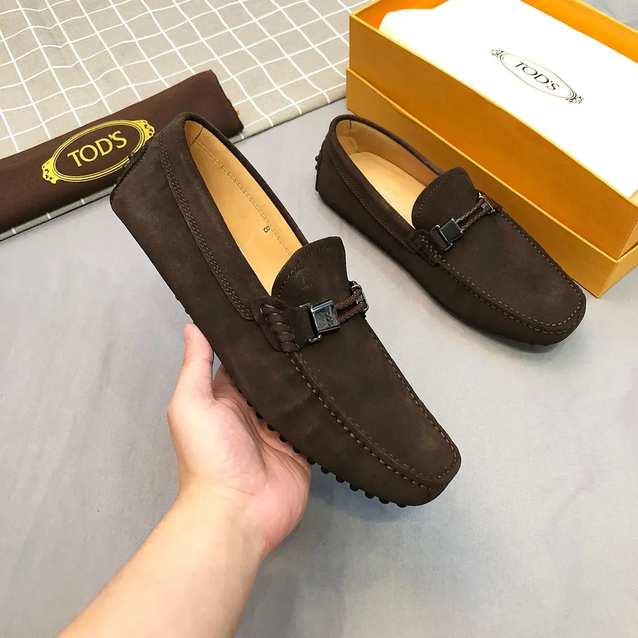 Tod's Brown Suede Horsebit Loafer 9