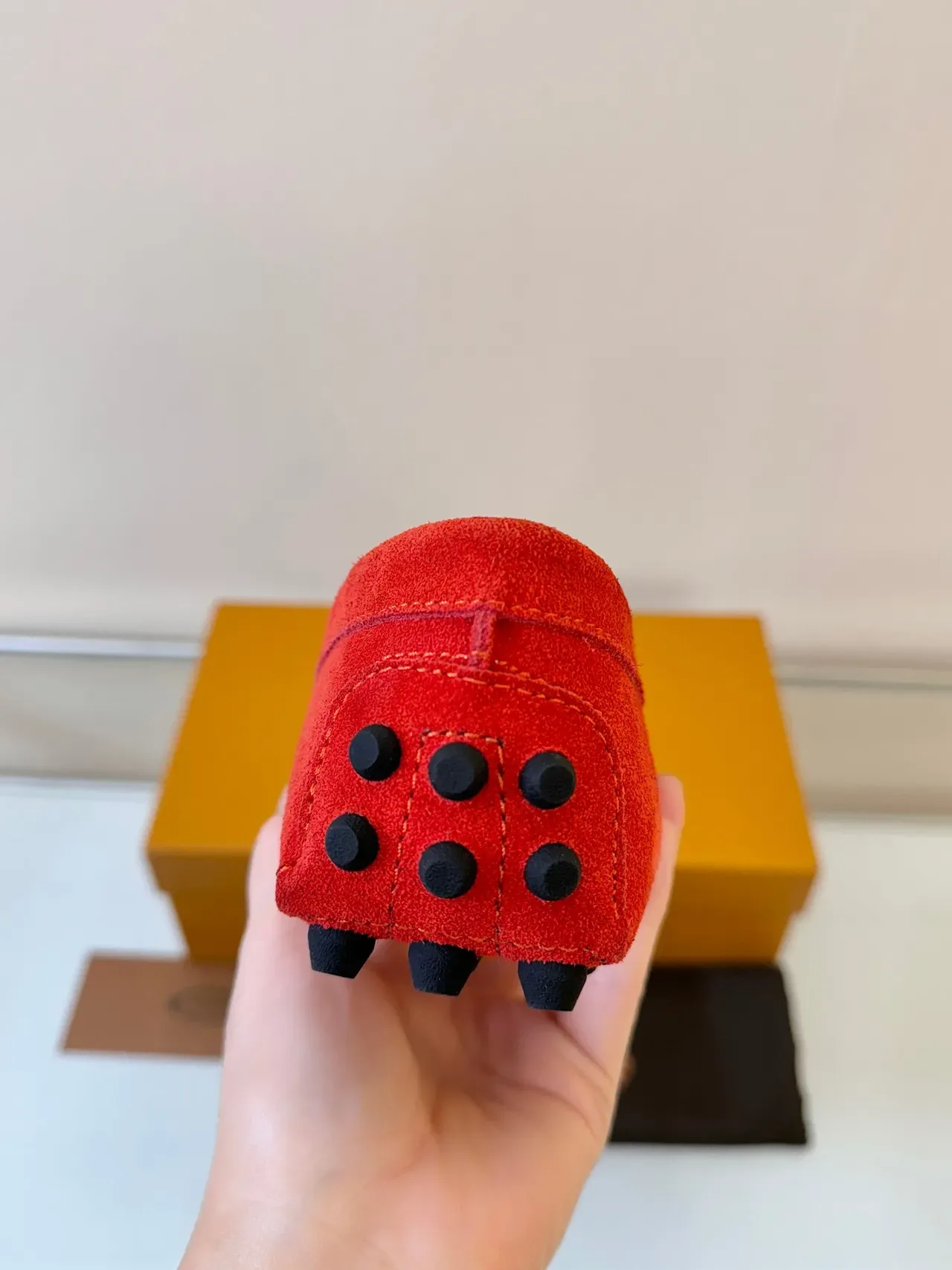 Tod's Gommino 红色麂皮 H-Bit 乐福鞋 4