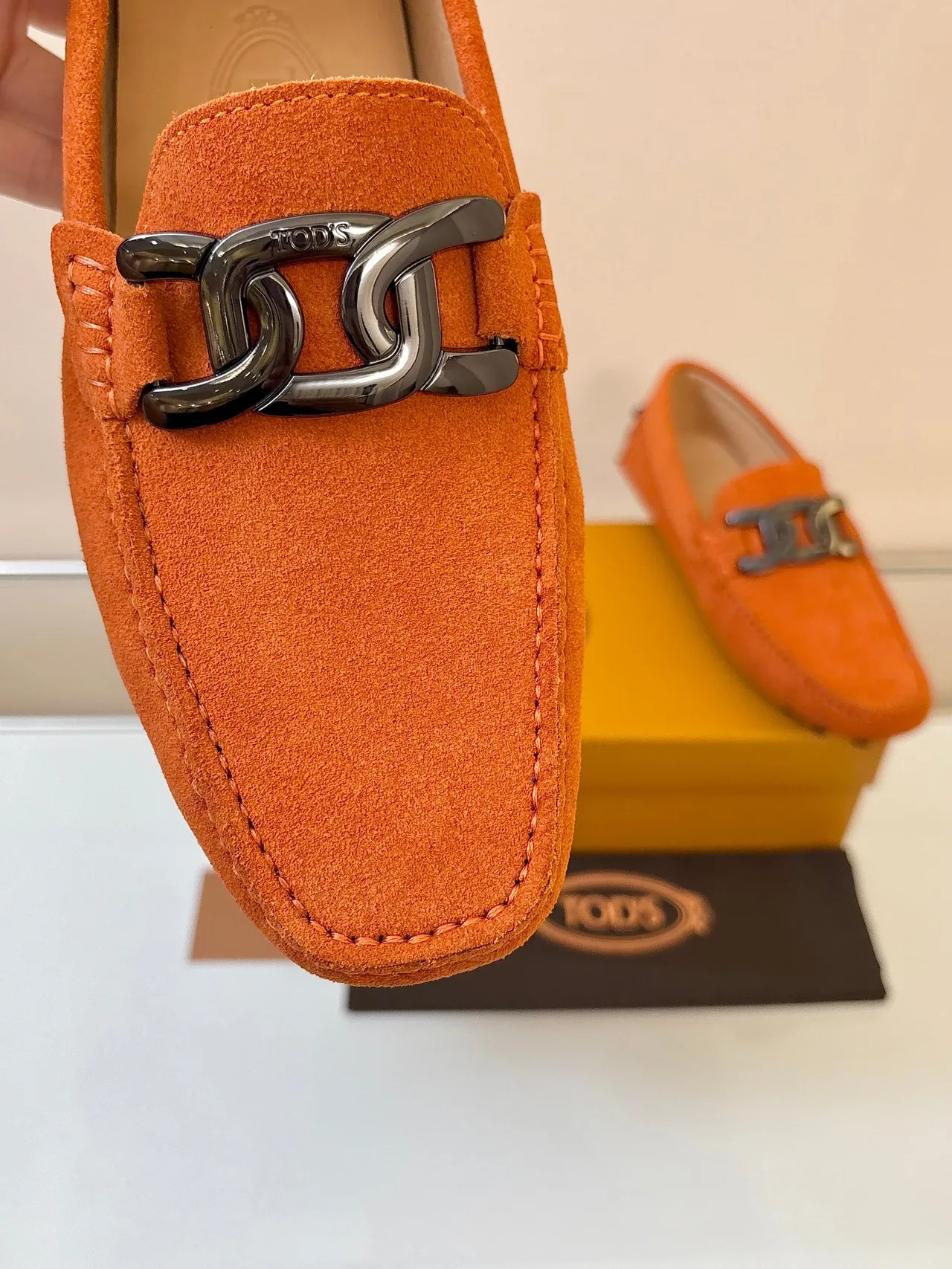 Tod's Horsebit Loafer नारंगी सूड लोअफर 3