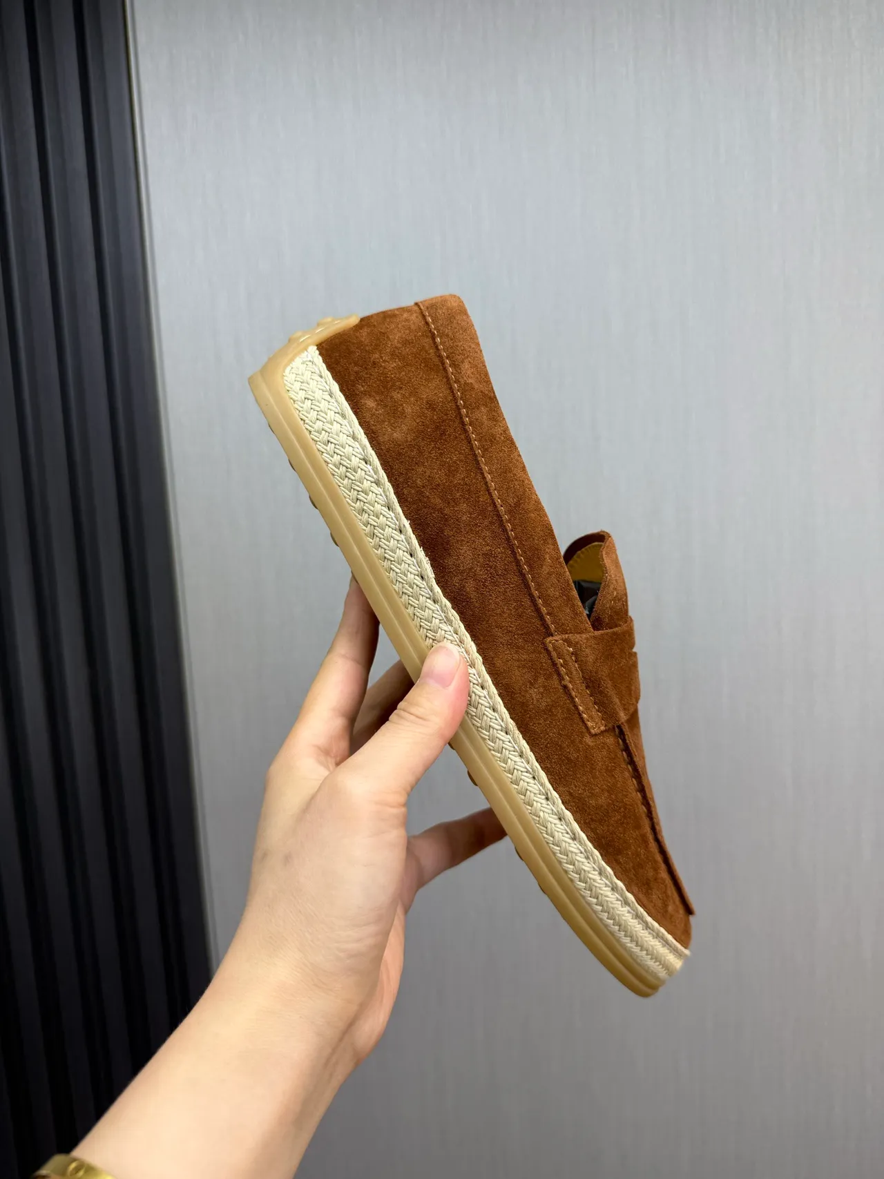 Tod's Penny Loafer বাদামী বেইজ সুয়েড উপরের স্ট্র্যাপ লোফার 7