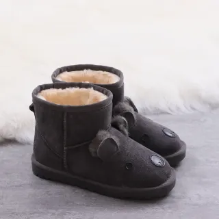 UGG 黑色米色麂皮鞋面羊毛皮内里雪靴