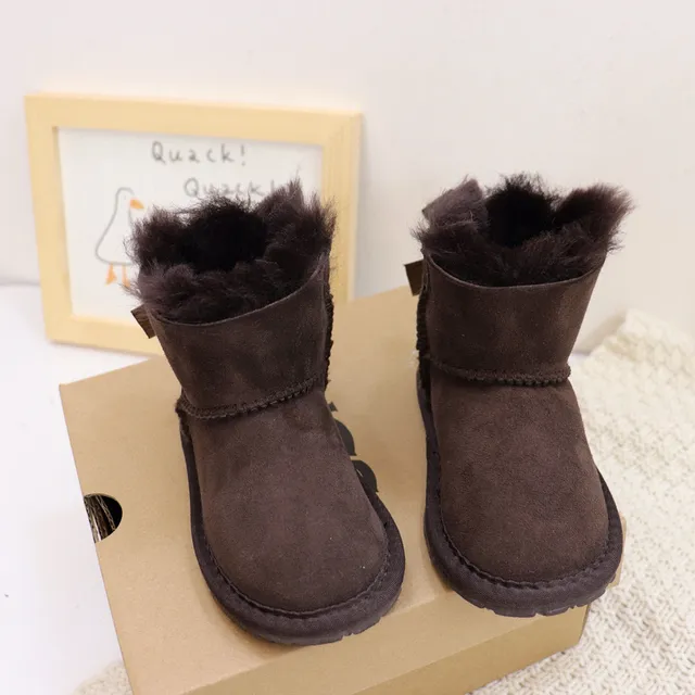 UGG Classic Mini Bow Botas de Nieve con Forro de Cordero Gris Carbón 14