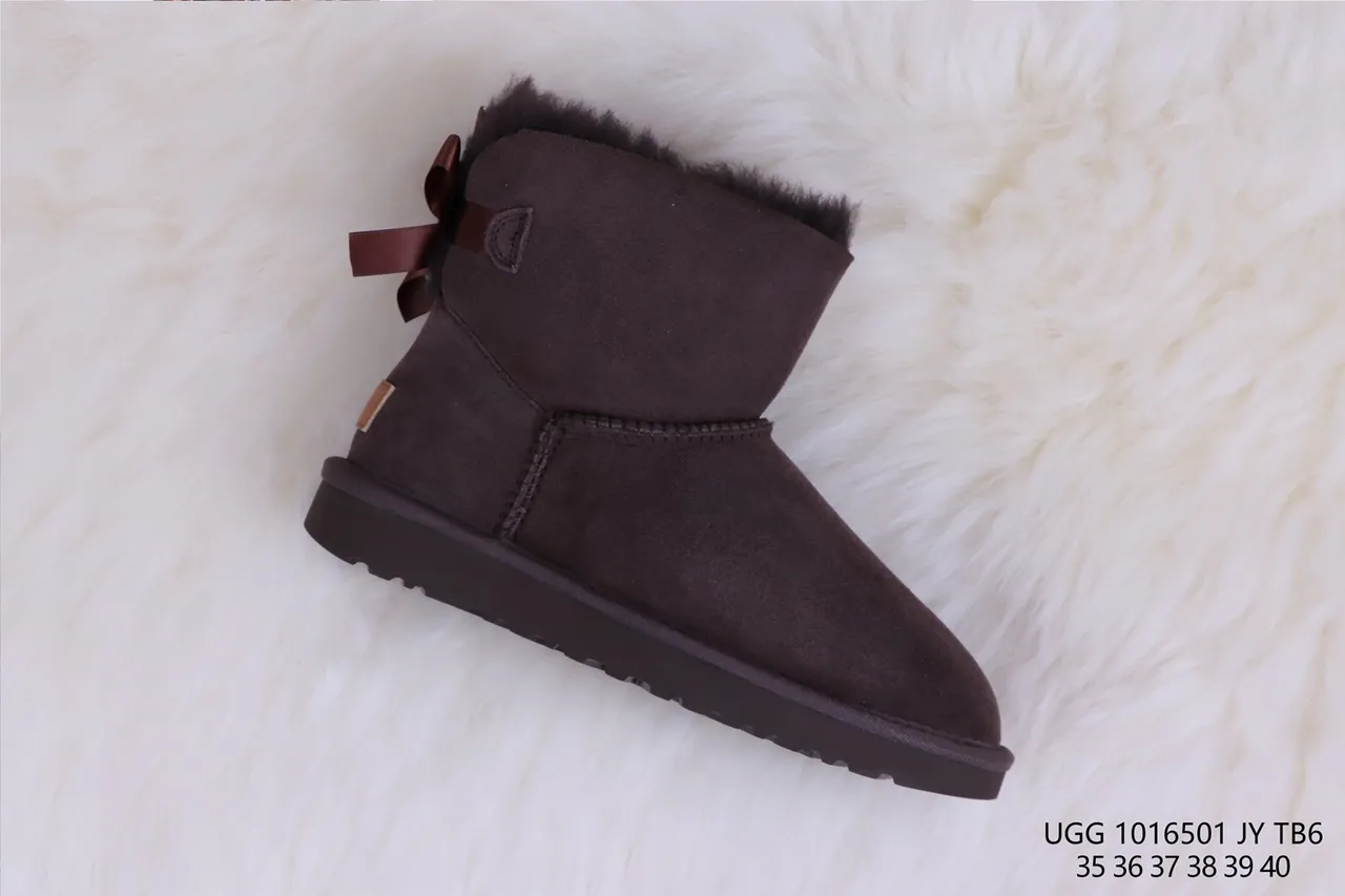 UGG Classic Mini Bow Chocolate Brown 雪靴 6