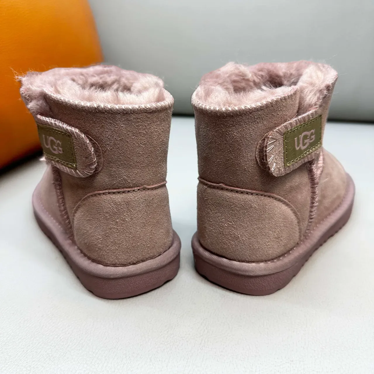 UGG Classic Mini Chestnut Suede Shearling-Lined Snow Boots 20