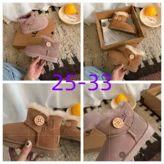 UGG Classic Mini Dusty Pink Shearling-Lined Snow Boots