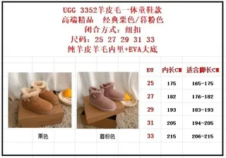 UGG Classic Mini 粉灰 Shearling-Lined 雪靴 2
