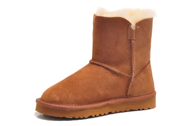 UGG Classic Short Tan Shearling-Lined Snow Boots 6
