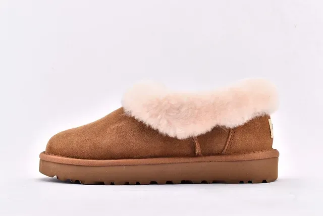 UGG Nita Chestnut সুয়েড শিয়ারলিং-লাইন্ড স্নো বুটস 8