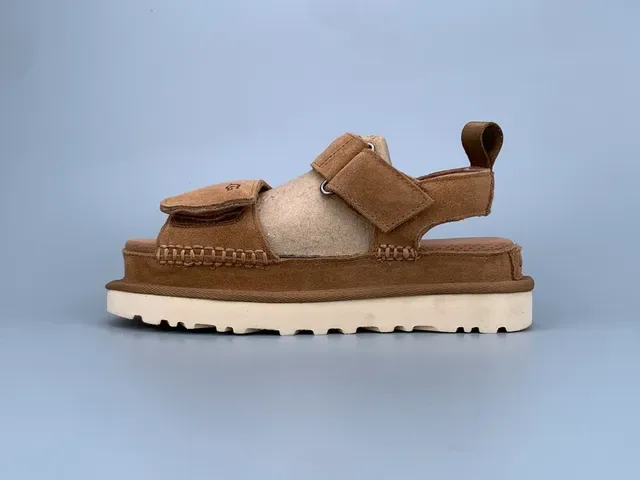 UGG Tasman Brown Suede Platform Casual Sandals 2