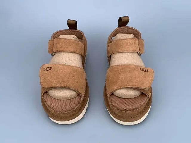 UGG Tasman Brown Suede Platform Casual Sandals 4