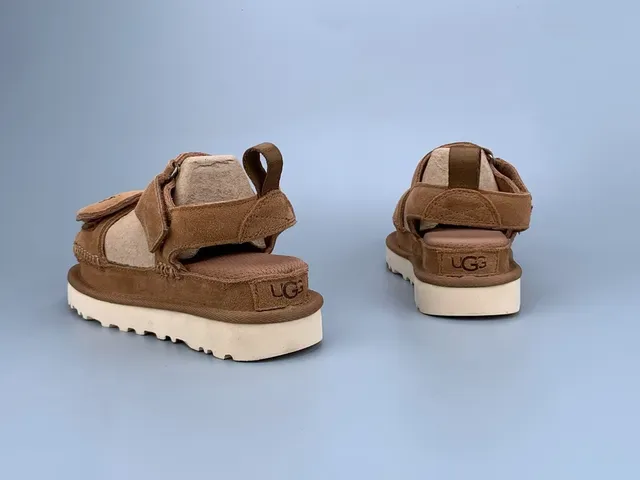 UGG Tasman Brown Suede Platform Casual Sandals 6