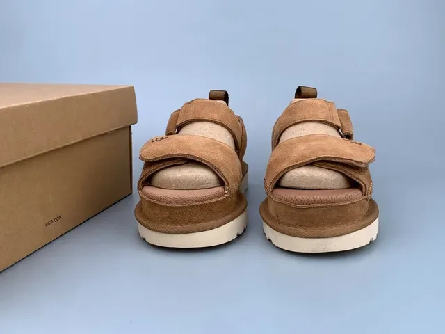 UGG Tasman Brown Suede Platform Casual Sandals 9