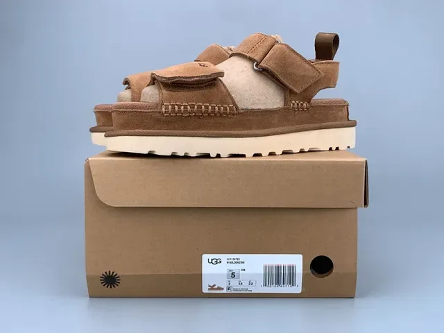 UGG Tasman Brown Suede Platform Casual Sandals 10