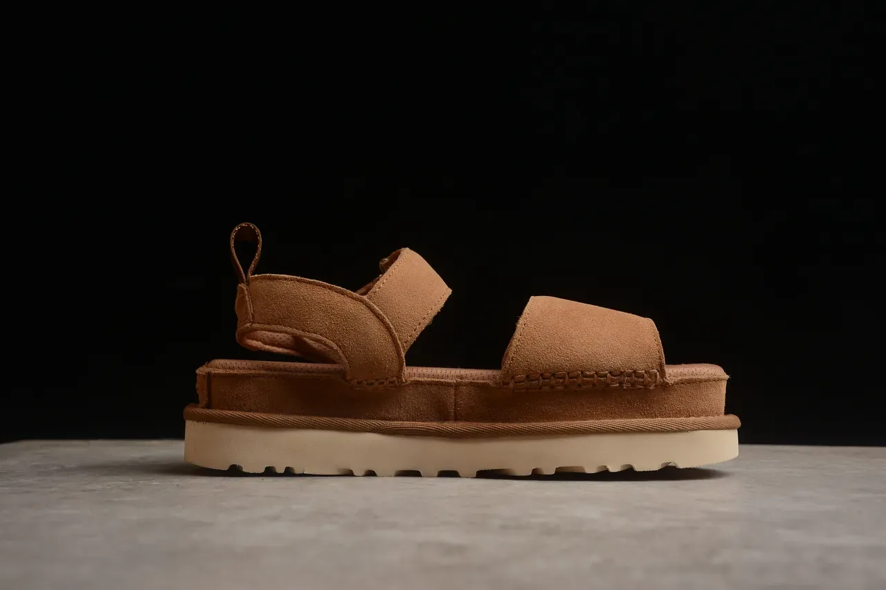 UGG Tasman Brown Suede Platform Casual Sandals 24