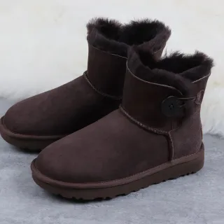 UGG तास्मान भूरी सूड शियरलिंग-लाइन्ड एंकील बूट्स