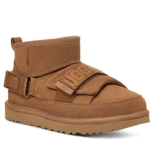 UGG Tasman 棕色麂皮带雪靴