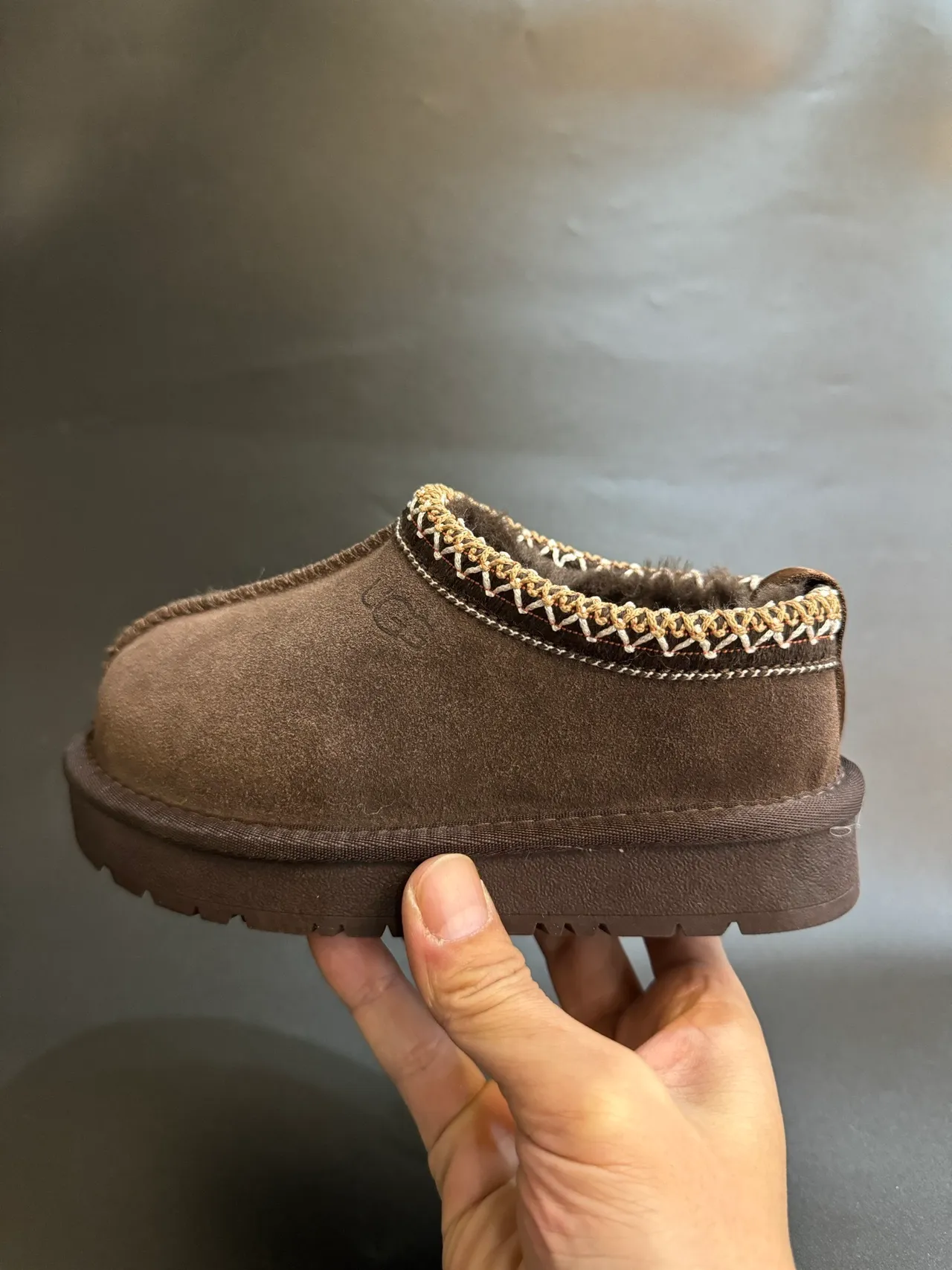 UGG Tasman Camel Suede Shearling-Lined Low Snow Boots 15