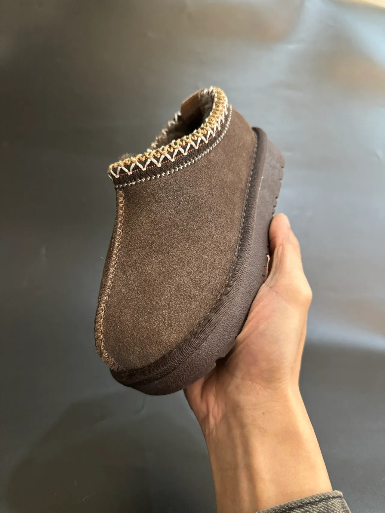 UGG Tasman Camel Suede Shearling-Lined Low Snow Boots 16
