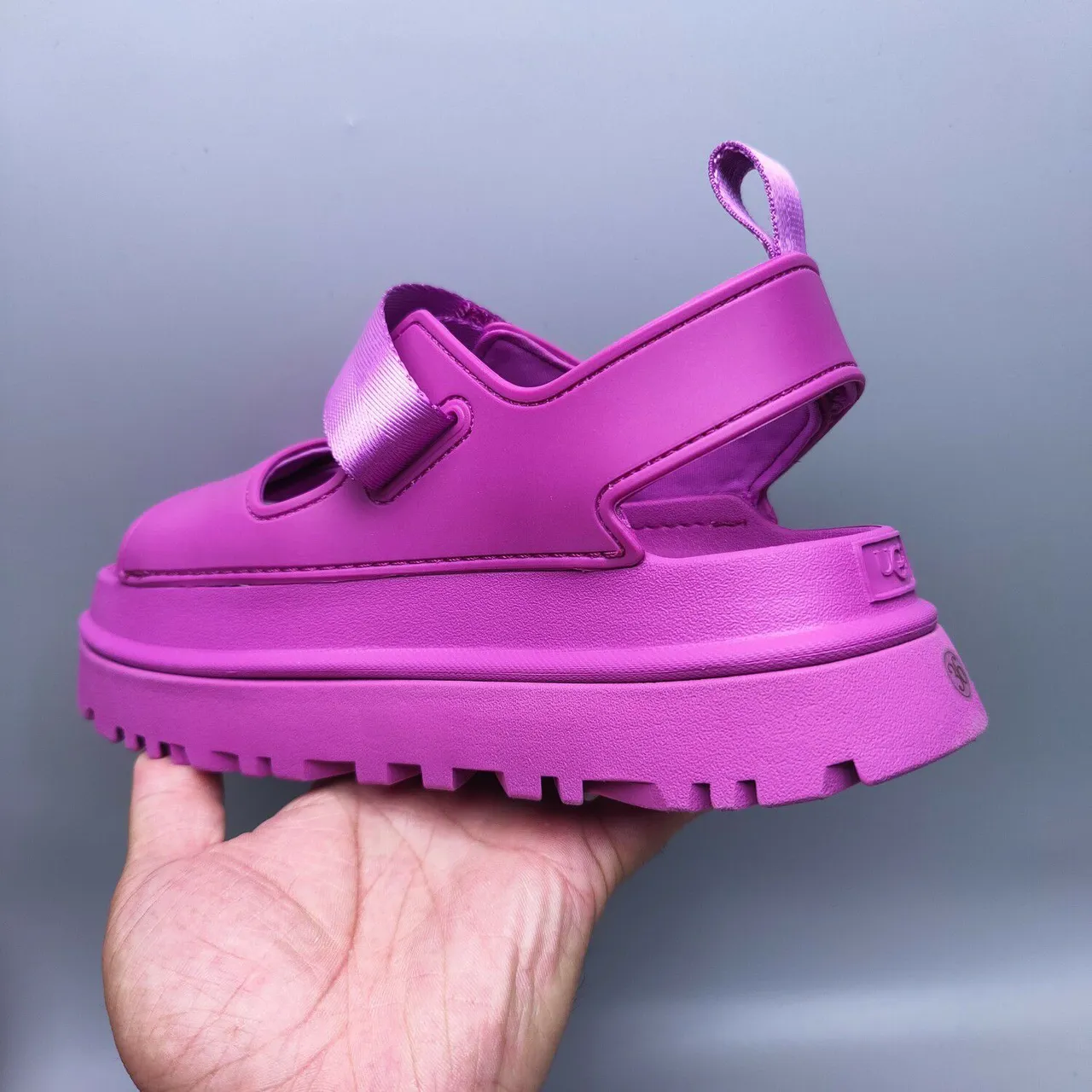 UGG Tasman Magenta চাঙ্কি প্ল্যাটফর্ম ক্যাজুয়াল স্যান্ডেল 4