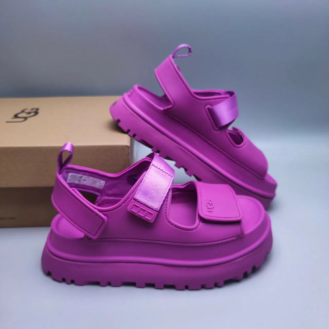 UGG Tasman Magenta চাঙ্কি প্ল্যাটফর্ম ক্যাজুয়াল স্যান্ডেল 5