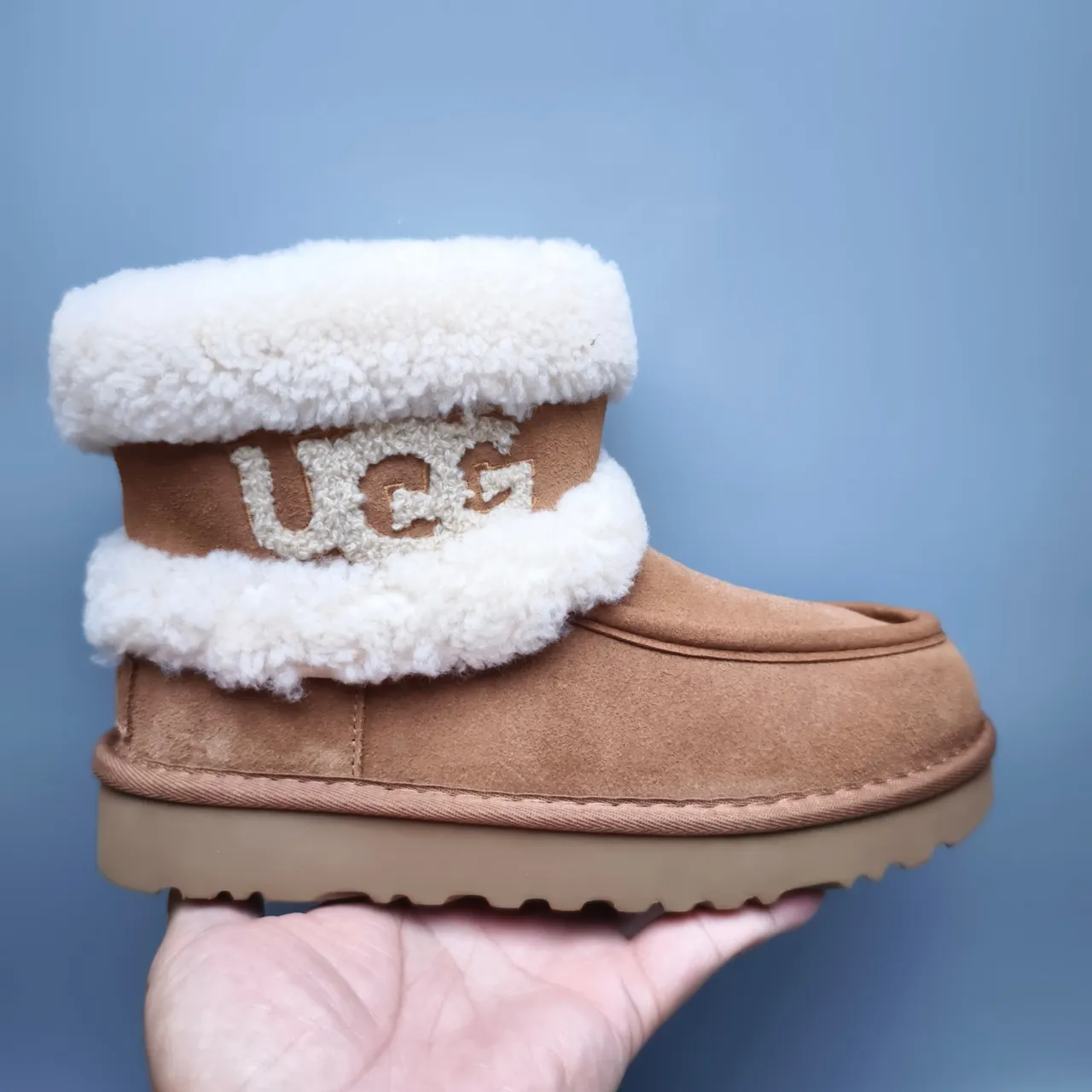 UGG Tasman Tan Shearling-Cuffed Snow Boot 7