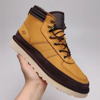 UGG 黄色棕色高帮系带雪地靴