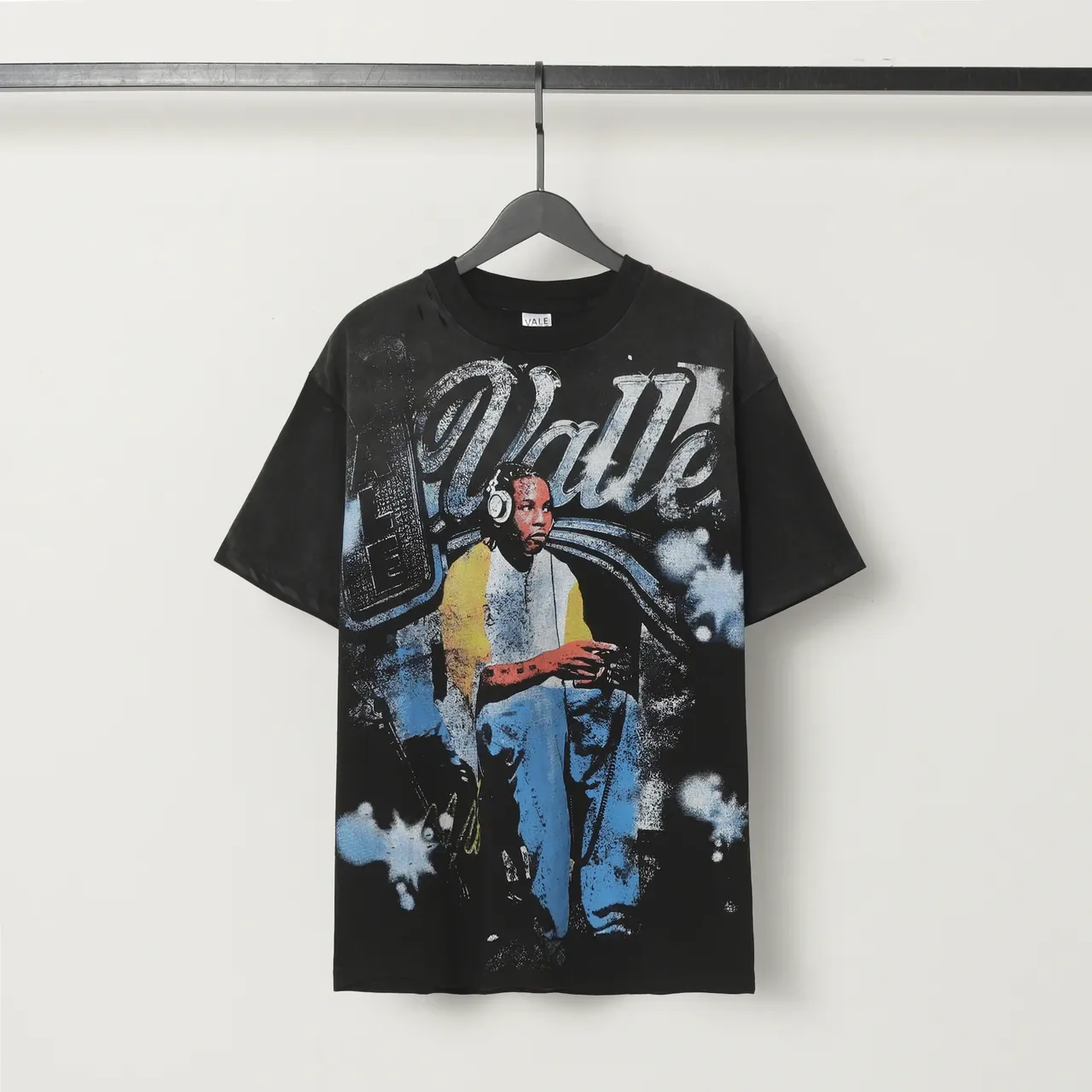 Vale Forever t-shirt noir oversize à imprimé graphique usé 2