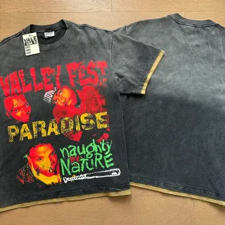 Vale Forever Valley Fest Paradise Naughty by Nature Washed Black Graphic T-Shirt