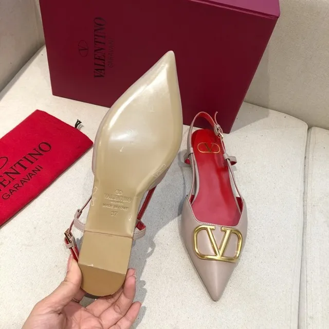 Valentino VLogo বিন্দু টো স্লিংব্যাক ব্যালে ফ্ল্যাট 4