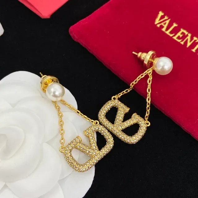 Valentino VLTN Crystal-Encrusted Pearl Drop Earrings 6