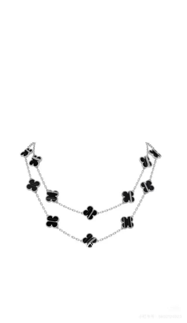 Van Cleef & Arpels Alhambra Five Motif سوار أونيكس أسود 7